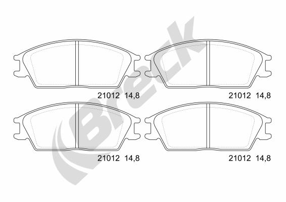 Set placute frana,frana disc 21012 00 701 00 BRECK